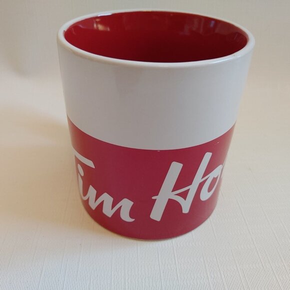 AMERICAN Tim Hortons Mug Bold Stripe Logo 2016 Chip on Base - Picture 2 of 6